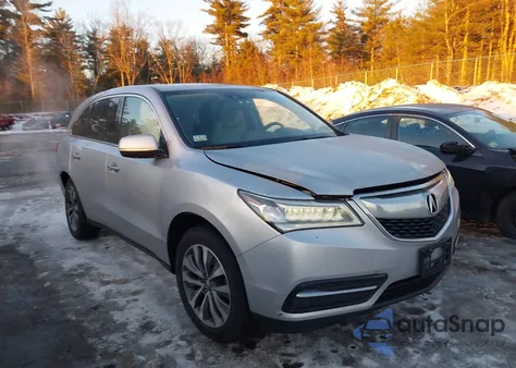 2014 Acura Mdx Technology Package from USA, damaged, VIN 5FRYD4H44EB008261